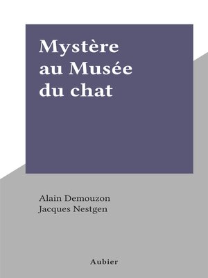 cover image of Mystère au Musée du chat